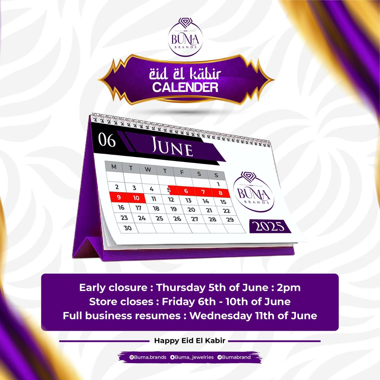 Calendar Notice