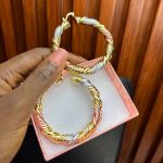 THREE TONE EARRINGS TRER08