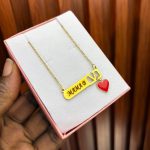 ENGRAVED FEMALE CHAIN (LOVE DROP)
