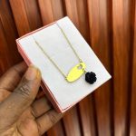 ENGRAVED FEMALE CHAIN (BLACK ROSE)