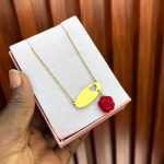 ENGRAVED FEMALE CHAIN (RED ROSE)