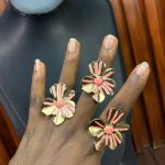 ADJUSTABLE STEEL COLORFUL RING 004