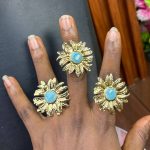 ADJUSTABLE STEEL COLORFUL RING 012