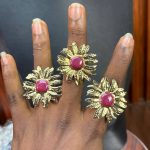 ADJUSTABLE STEEL COLORFUL RING 014