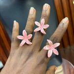 ADJUSTABLE STEEL COLORFUL RING 015