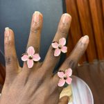 ADJUSTABLE STEEL COLORFUL RING 017