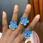 ADJUSTABLE STEEL COLORFUL RING 018