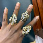 ADJUSTABLE STEEL COLORFUL RING 020