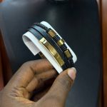 QUALITY MEN LEATHER BRACELET  010