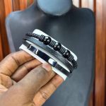 QUALITY MEN LEATHER BRACELET  022