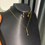 THREE TONE EARRING AND CHAIN TON01