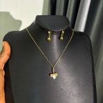 THREE TONE EARRING AND CHAIN TON02