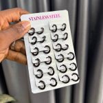 STEEL EARRINGS SIZE 1 (PER PACK)