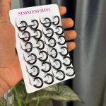 STEEL EARRINGS SIZE 2 (PER PACK)