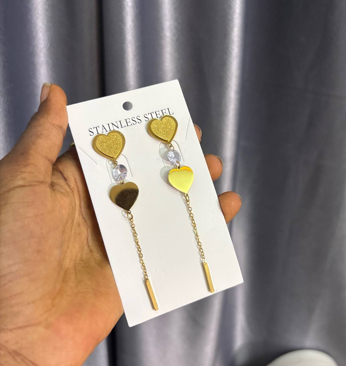 photo_2026-04-11_17-40-46 DROPPING STEEL EARRINGS DPER13 - Image 1