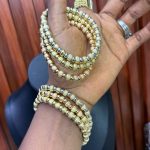 THREE TONE NON TARNISH BALL BRACELET 3TN04
