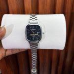 FEMALE ENGRAVED CASIO WATCH SILVER/ BLACK FACE