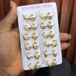 STEEL HOOP EARRINGS S01