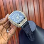 FRANCK MULLER LEATHER WATCH BLACK