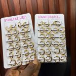 HOOP STEEL EARRINGS (PER PACK)
