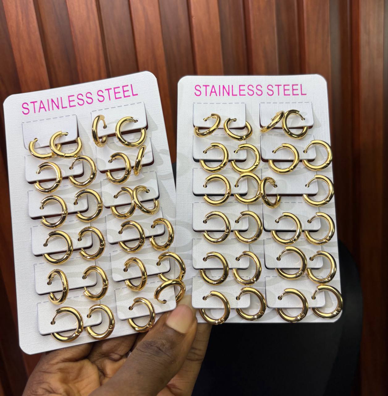 photo_2026-06-12_18-57-23 HOOP STEEL EARRINGS (PER PACK) - Image 1