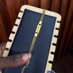 CHILDREN STEEL ENGRAVED BRACELET GOLD