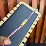 CHILDREN ROPE ENGRAVED BRACELET PINK