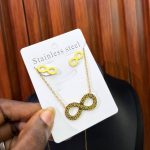 STEEL EARRINGS AND CHAIN SEC05