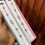 BOW FLORAL VINE LINK BRACELET BFRL01