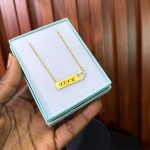 ENGRAVED FEMALE CHAIN HOLLOW LOVE SMALL