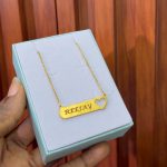 ENGRAVED FEMALE CHAIN HOLLOW LOVE BIG