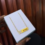 ENGRAVED FEMALE CHAIN GOLD LEFT  BUTTERFLY SMALL