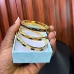 TITANIUM STONED BANGLE TBG02