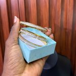 UNISEX ZIRCONIA TITANIUM STEEL BANGLE ZTXB02