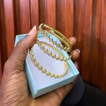 UNISEX ZIRCONIA TITANIUM STEEL BANGLE ZTXB04