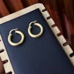 GOLD REPLICA EARRINGS GDER09