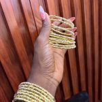 7 IN ONE GOLD PLATED DIAMOND CUT BRACELET 7GPL01