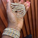 7 IN ONE GOLD PLATED DIAMOND CUT BRACELET 7GPL02