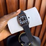 ENGRAVED CARTIER RUBBER WATCH